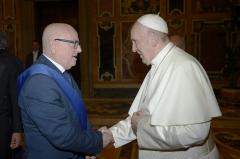 Il Pres. della Prov. Sergio Fabiani e Papa Frances